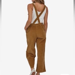 Patagonia Stand-Up Cropped Overalls Women’s 18 Nest Brown Umber Brown